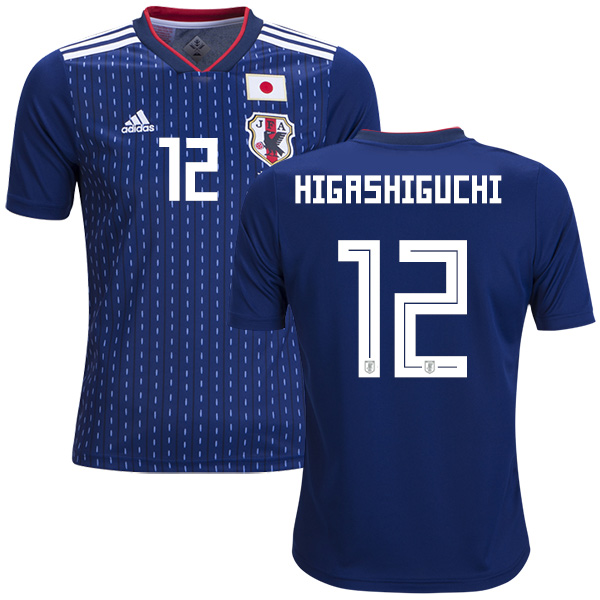 Japan #12 Higashiguchi Home Kid Soccer Country Jersey
